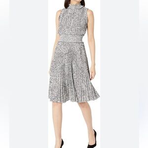 Nanette Lepore Animal Print Pleated Dress | Size 10 | NWoT